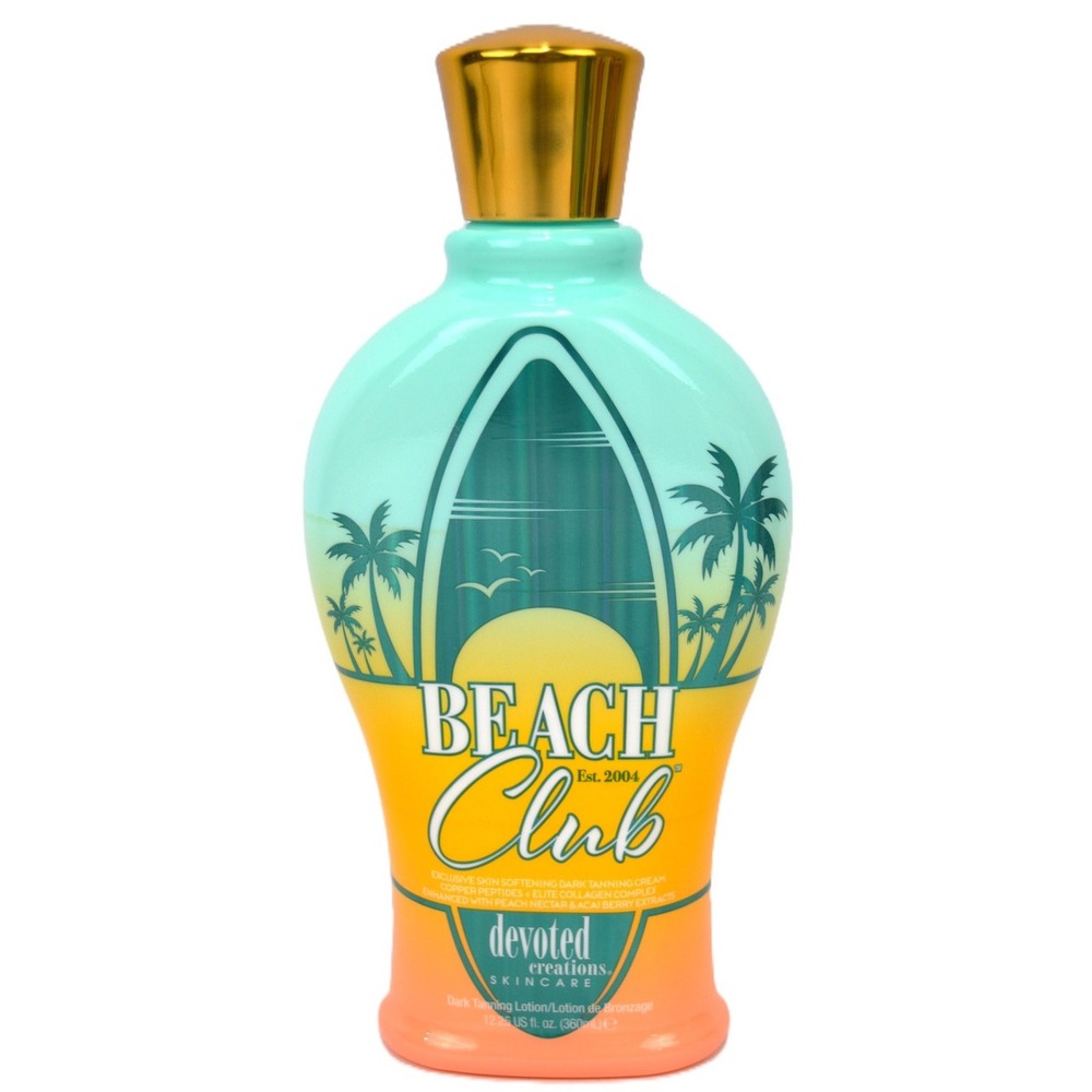 Devoted Creations Beach Club Dark Tanning Lotion Bronzer Sun Accelerator 13.5 oz